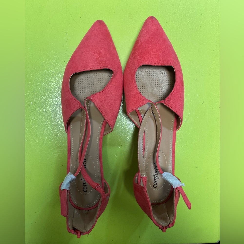 Comfortview Pink Suede Heels